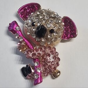 Betsey Johnson Koala Bear Crystal Pendant w/Flaws (See Description)